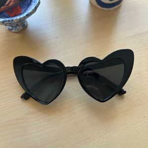 Heart-Shaped Black Sunglasses